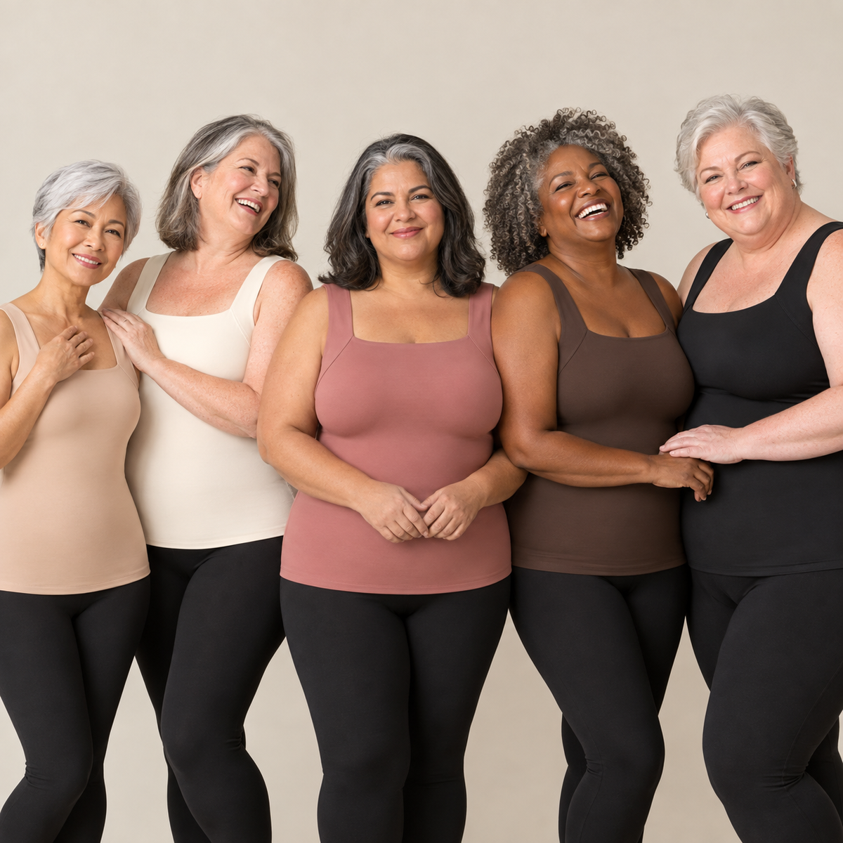 PAM TANKS™ Tank Top with Built-In Bra Support