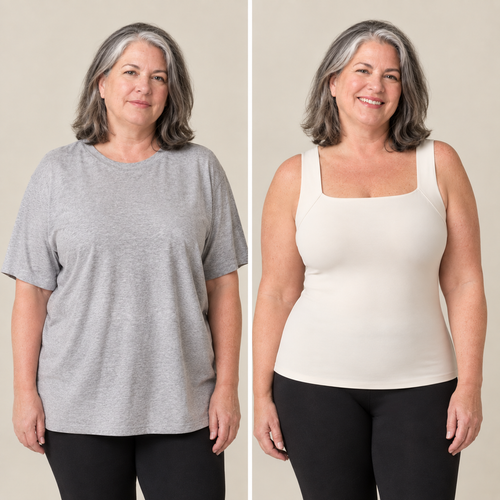 PAM TANKS™ Tank Top with Built-In Bra Support