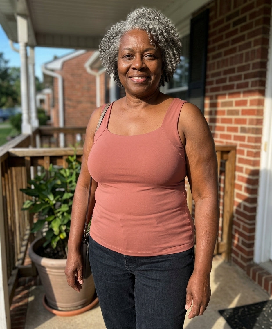PAM TANKS™ Tank Top with Built-In Bra Support