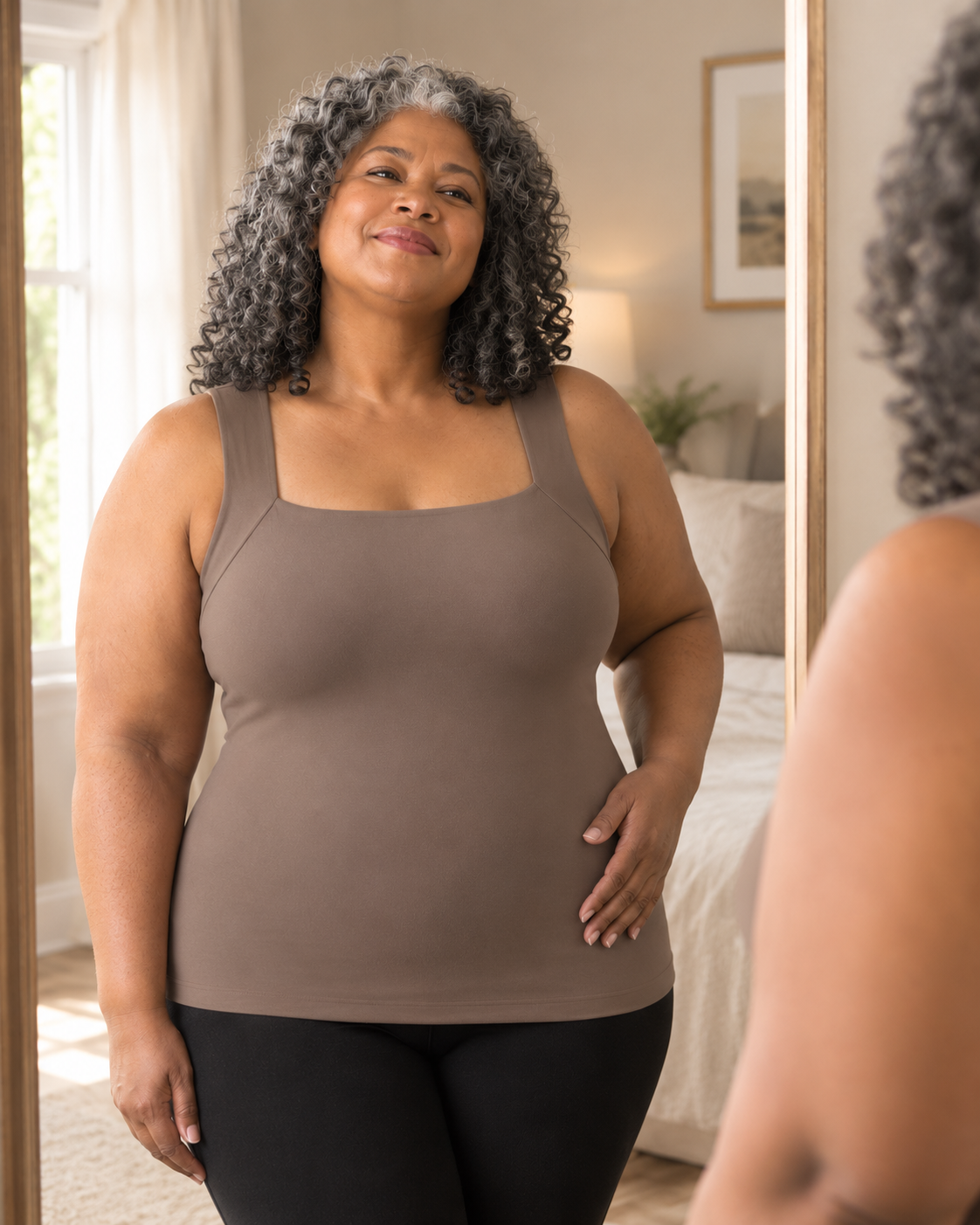 PAM TANKS™ Tank Top with Built-In Bra Support